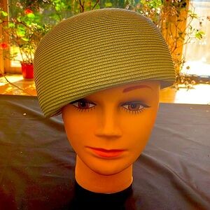 COPY - Elegant Sage Green Bubble Pillbox Hat